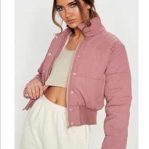 Pretty Little Thing pink puffer jacket NWT